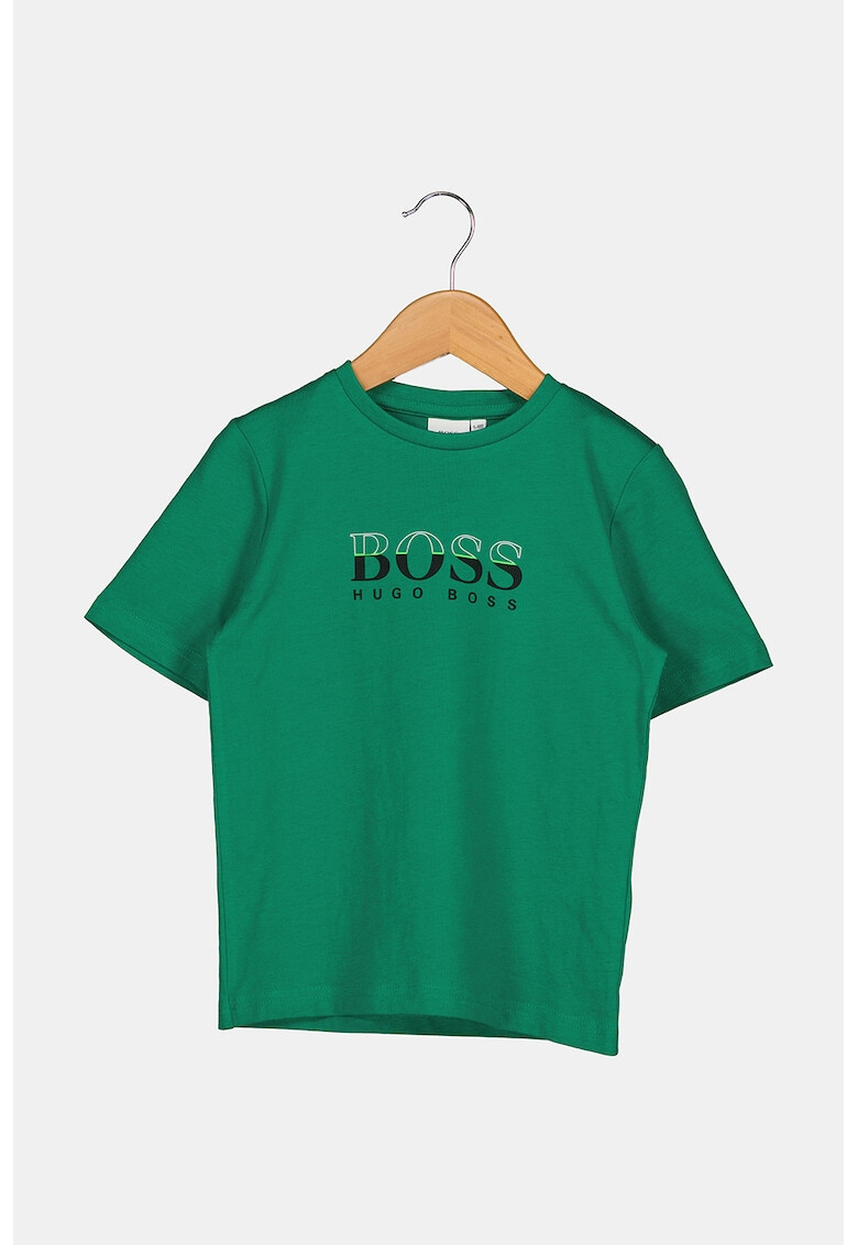 BOSS Kidswear Тениска с овално деколте и лого - Pepit.bg