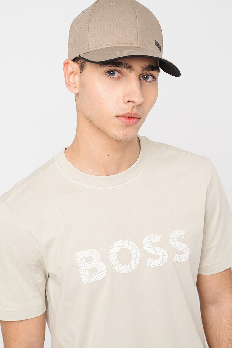 BOSS Тениска с овално деколте и лого - Pepit.bg