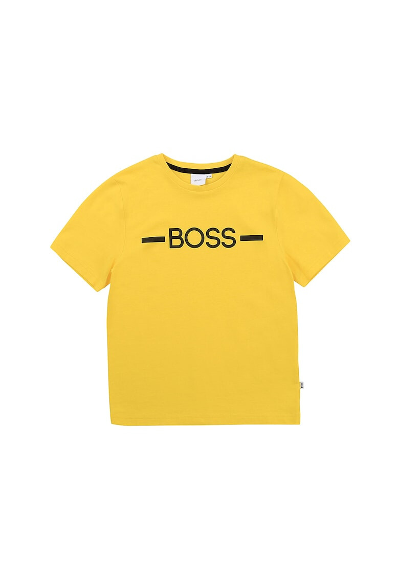 BOSS Тениска с овално деколте и лого - Pepit.bg