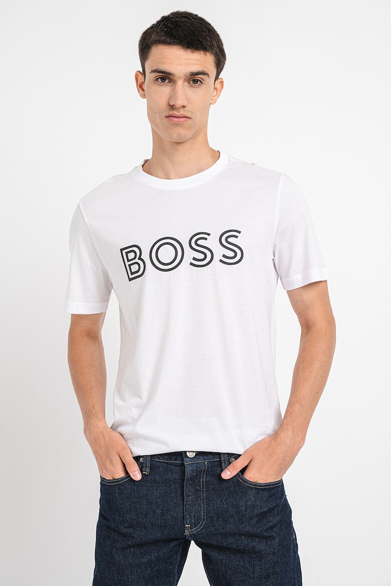 BOSS Тениска с овално деколте с лого - Pepit.bg