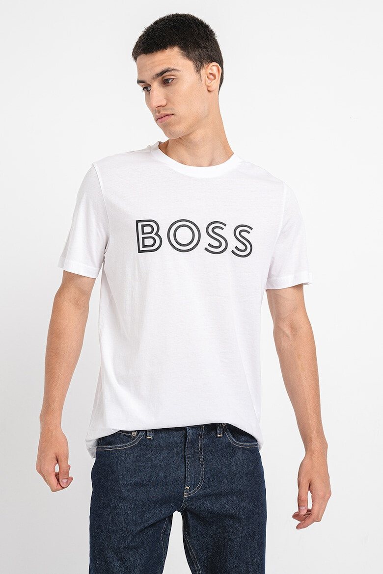 BOSS Тениска с овално деколте с лого - Pepit.bg