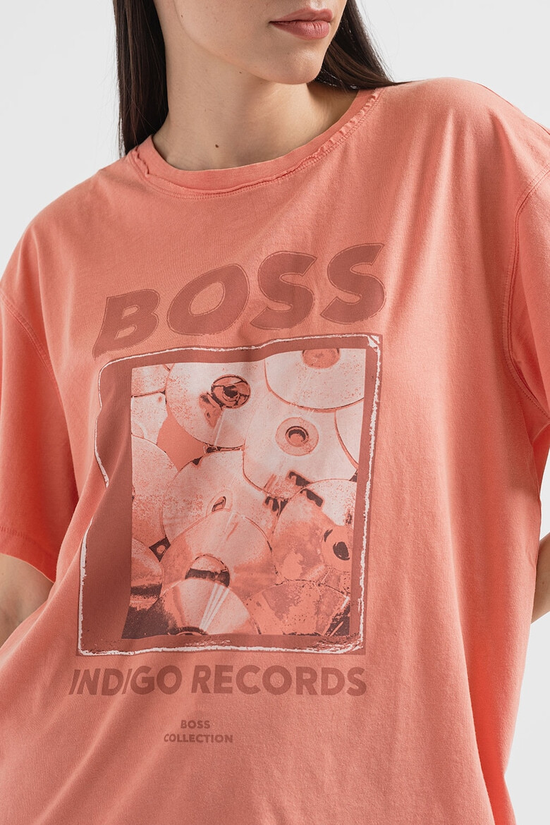 BOSS Уголемена тениска с лого - Pepit.bg