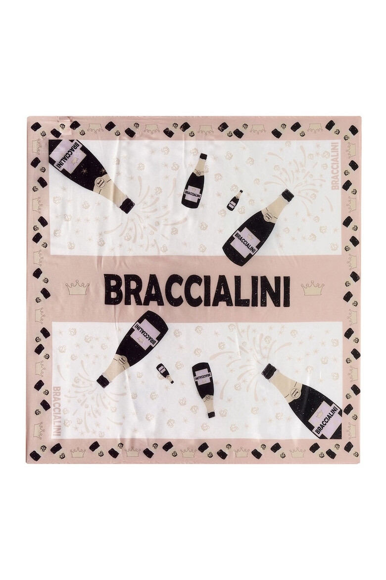 BRACCIALINI Шал с фигурален принт и лого - Pepit.bg