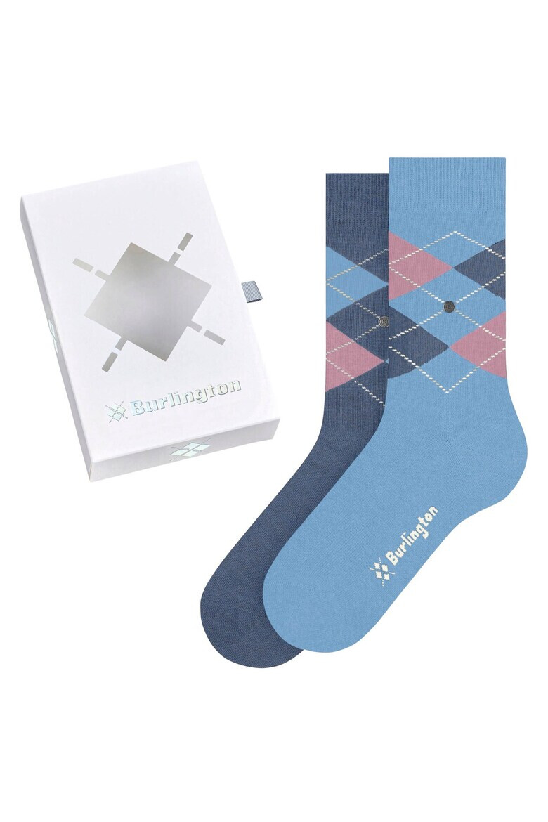 Burlington Дълги чорапи Argyle - 2 чифта - Pepit.bg