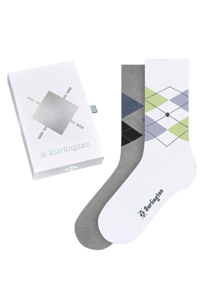 Burlington Дълги чорапи Argyle - 2 чифта - Pepit.bg
