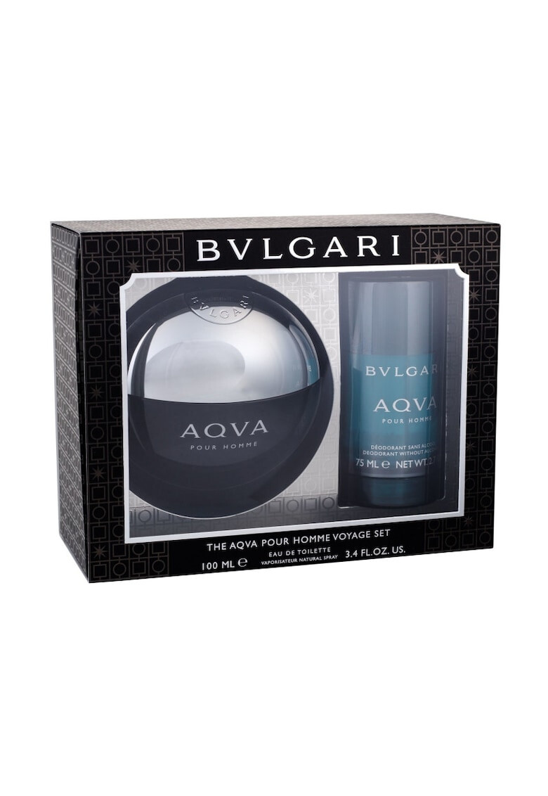 BVLGARI Комплект Aqva pour Homme За мъже: Тоалетна вода 100 мл + Дезодорант стик 75 мл - Pepit.bg