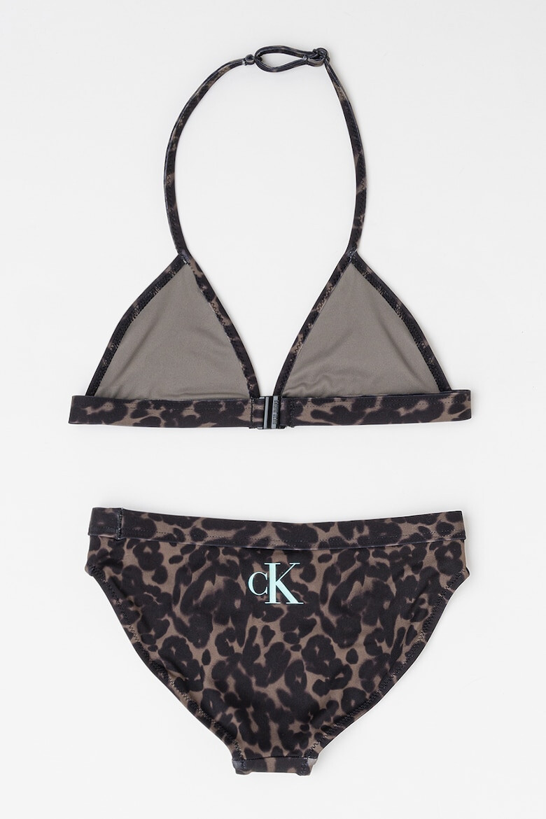 CALVIN KLEIN Бански с животински принт - 2 части - Pepit.bg