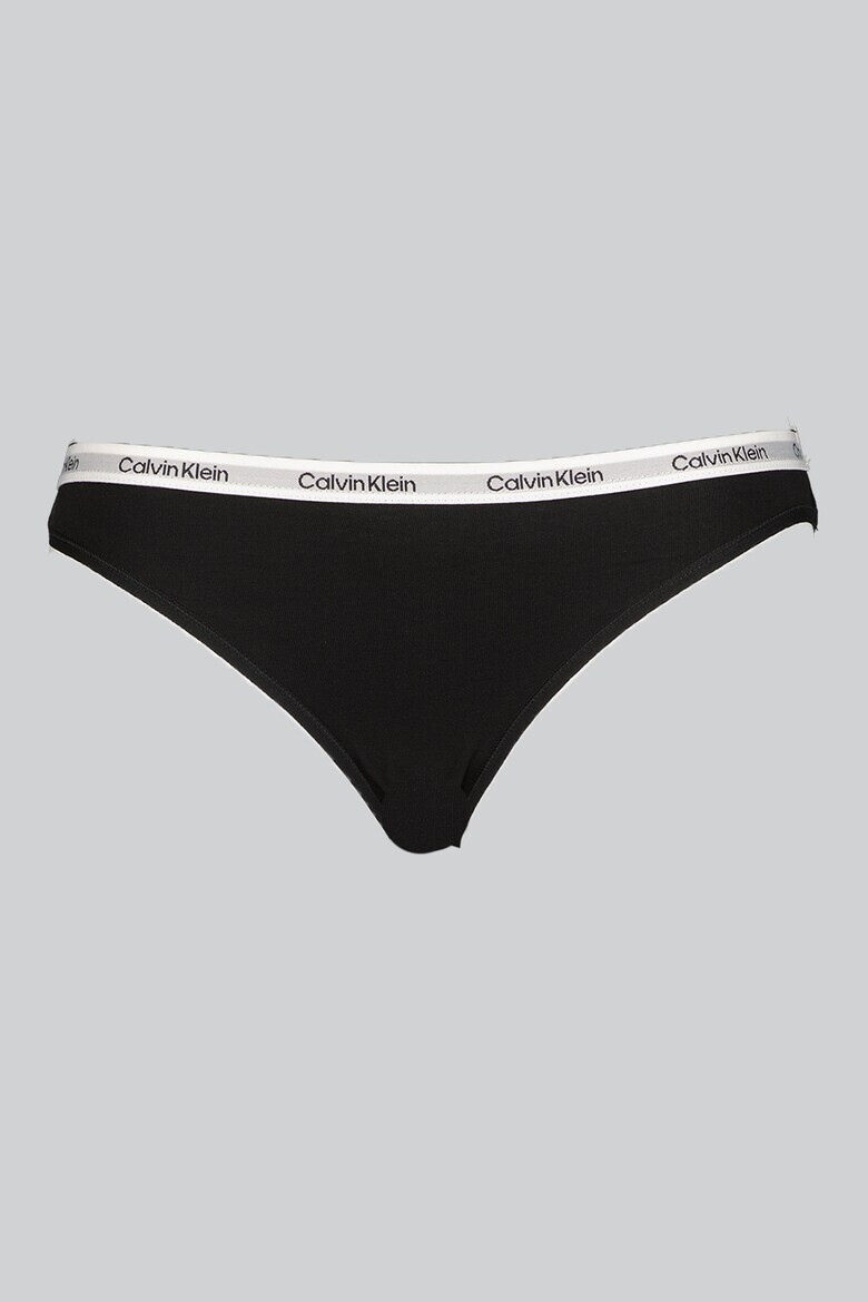 CALVIN KLEIN Бикини с лого - 5 чифта - Бял/Черен - Pepit.bg
