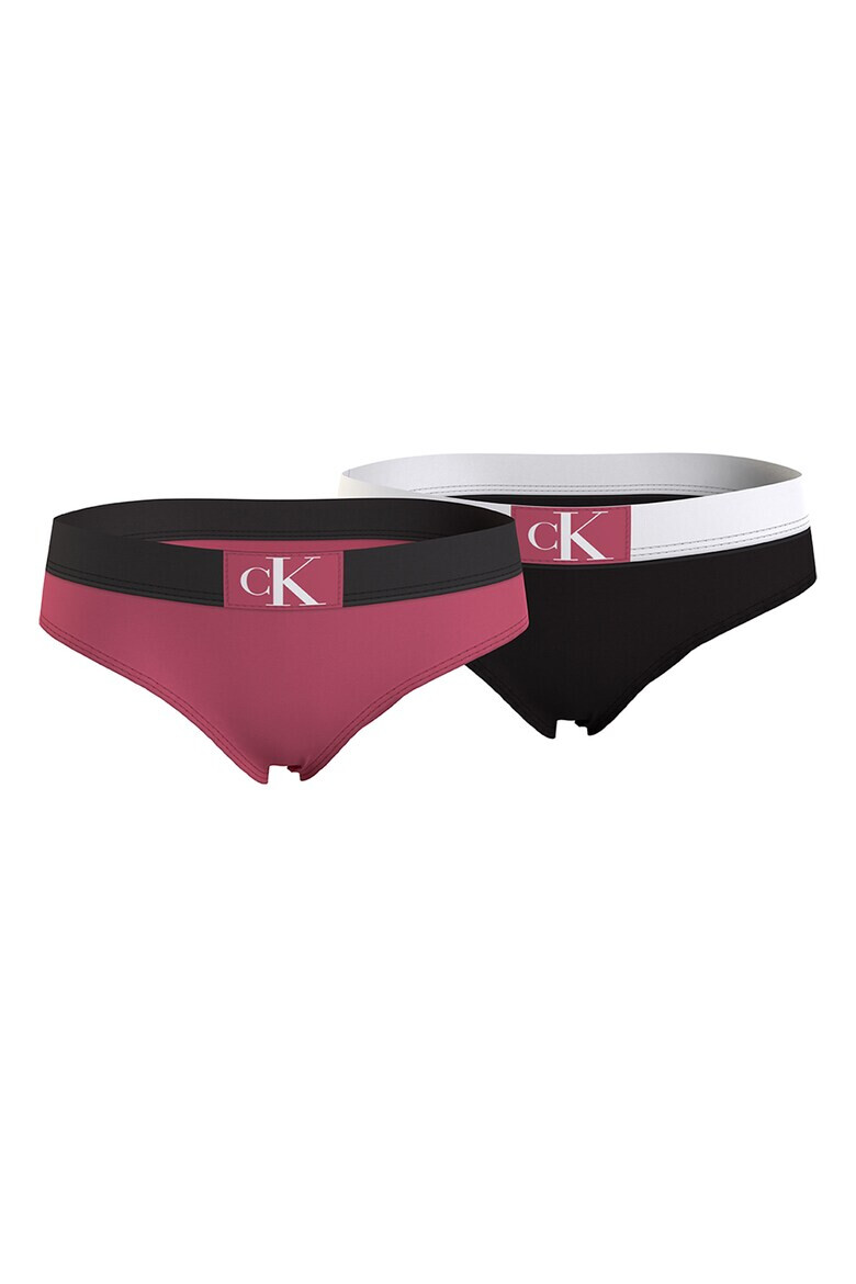 CALVIN KLEIN Бикини с лого на талията - 2 чифта - Pepit.bg