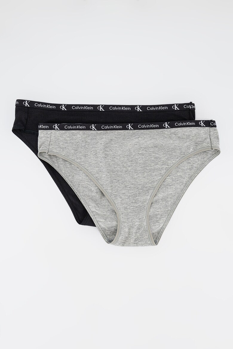 CALVIN KLEIN Бикини с лого на талията - 2 чифта - Pepit.bg