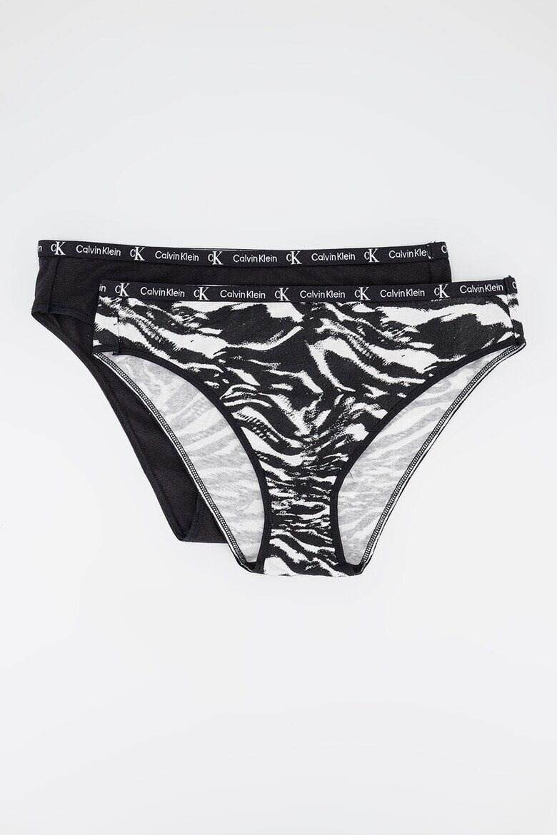 CALVIN KLEIN Бикини с лого на талията - 2 чифта - Pepit.bg
