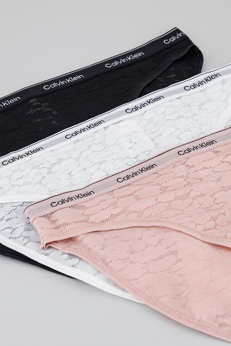 CALVIN KLEIN Бикини с лого на талията - 3 чифта - Pepit.bg