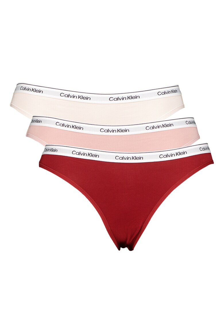 CALVIN KLEIN Бикини с лого на талията - 3 чифта - Pepit.bg