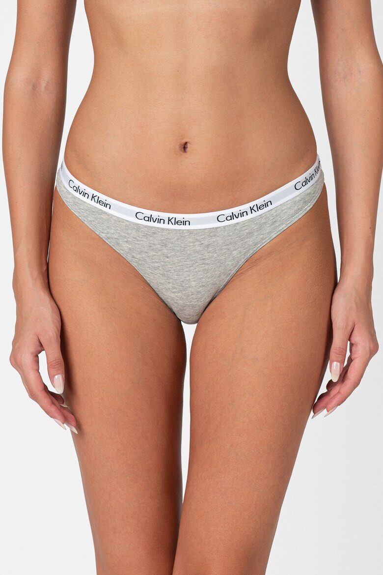 CALVIN KLEIN Бикини с лого на талията - 3 чифта - Pepit.bg