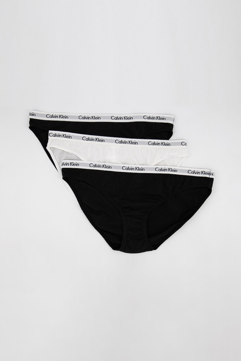 CALVIN KLEIN Бикини с лого на талията - 3 чифта - Pepit.bg