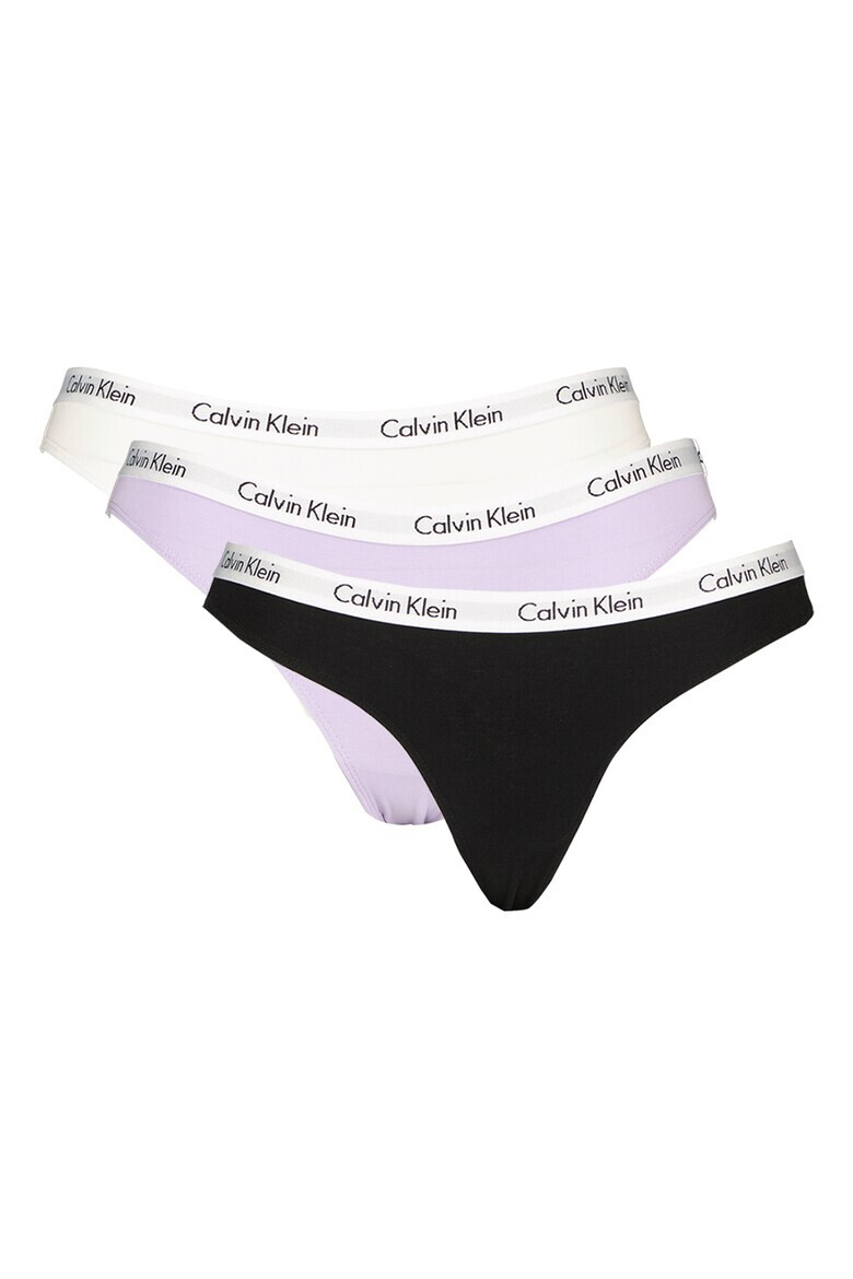 CALVIN KLEIN Бикини с лого на талията - 3 чифта - Pepit.bg