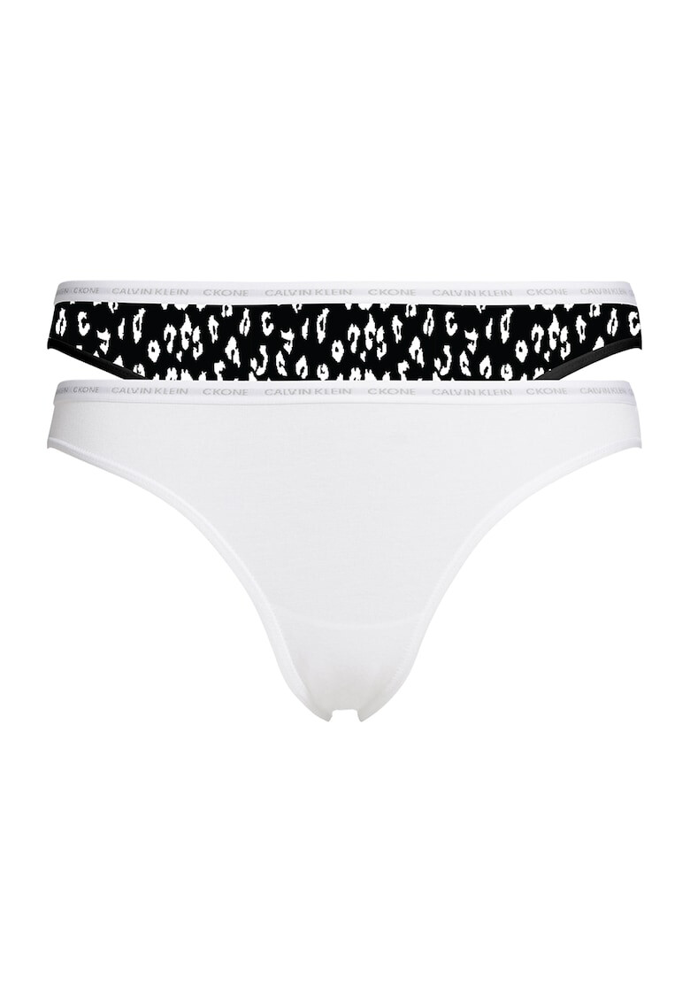 CALVIN KLEIN Бикини с лого на талията - 2 чифта - Pepit.bg
