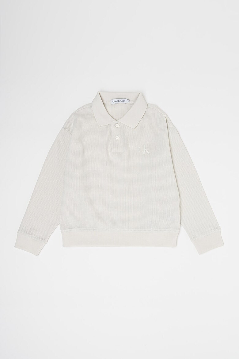 CALVIN KLEIN Блуза с яка и монограм - Pepit.bg
