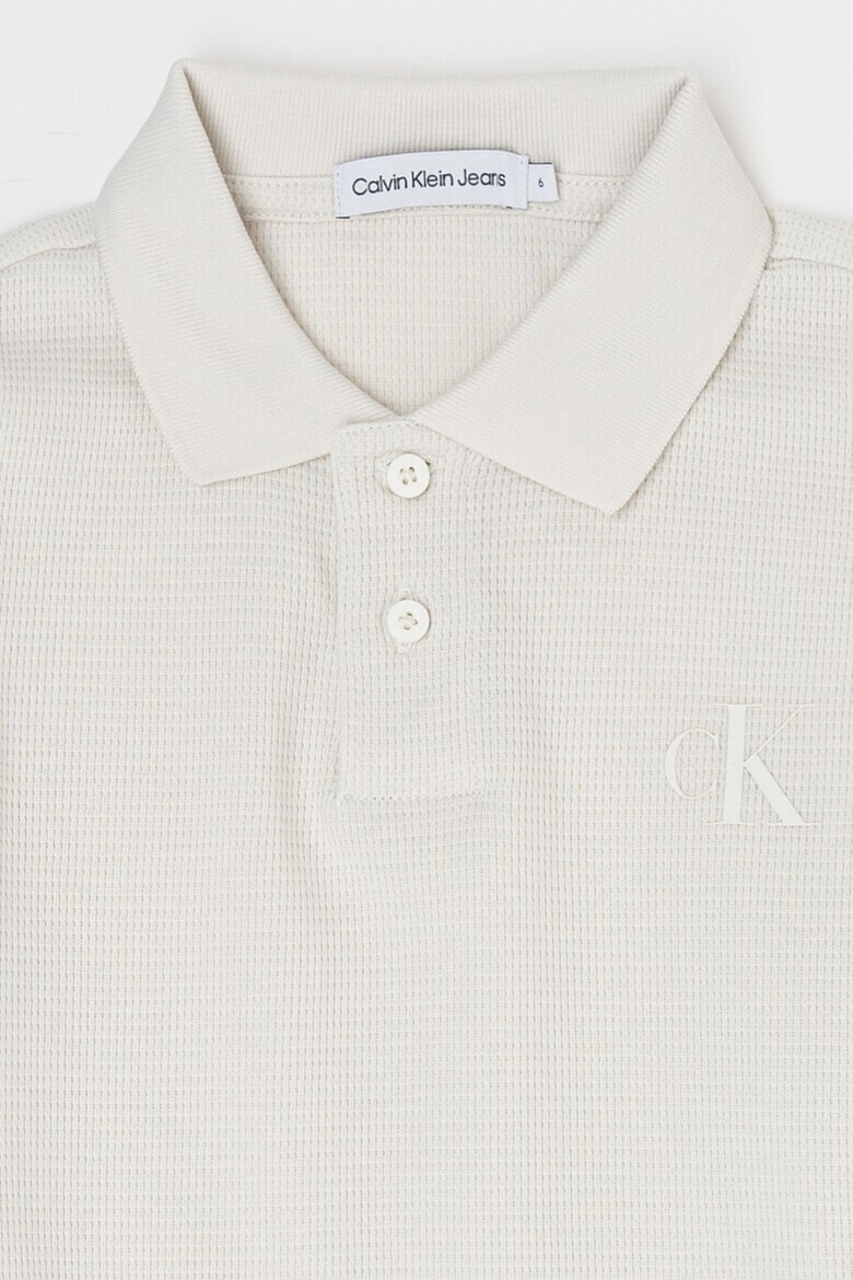 CALVIN KLEIN Блуза с яка и монограм - Pepit.bg