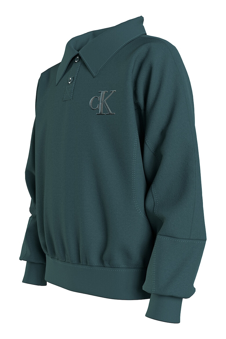CALVIN KLEIN Блуза с яка и монограм - Pepit.bg