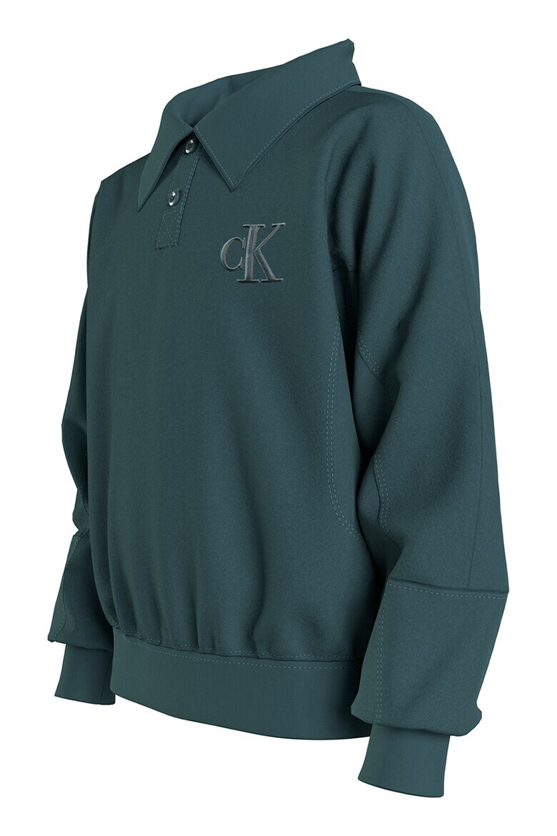 CALVIN KLEIN Блуза с яка и монограм - Pepit.bg