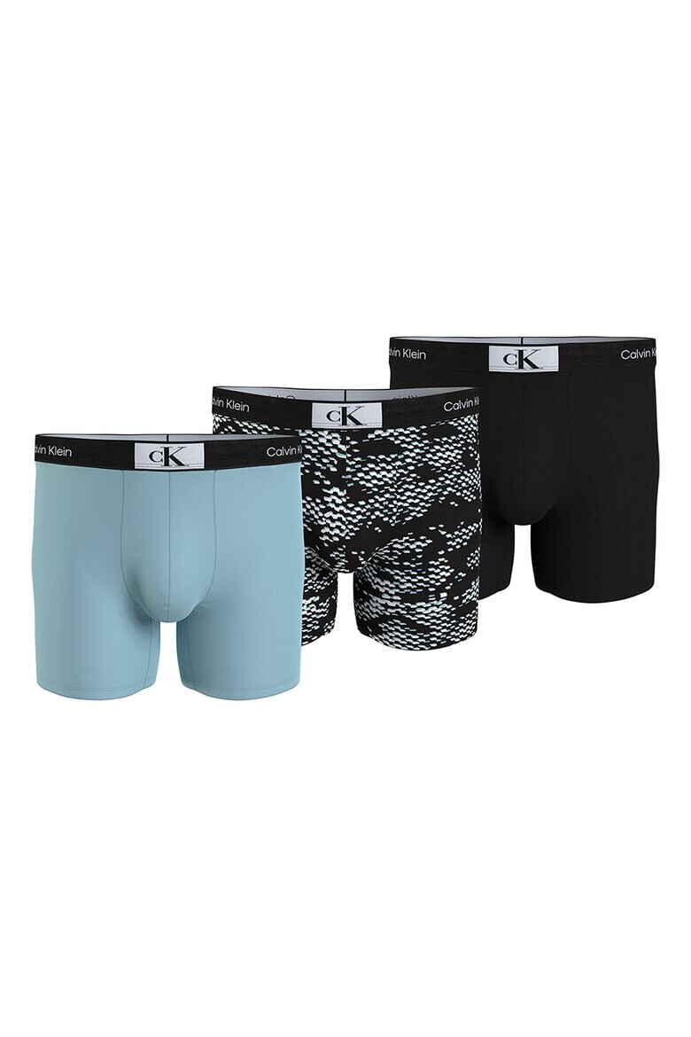 CALVIN KLEIN Боксерки с десен с лого - 3 чифта - Pepit.bg