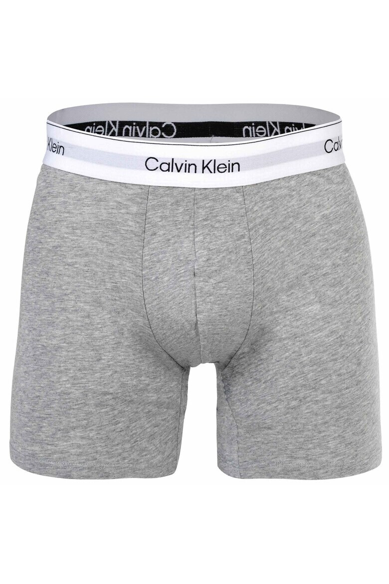 CALVIN KLEIN Боксерки с лого - 3 чифта - Бял/Черен/Сив - Pepit.bg