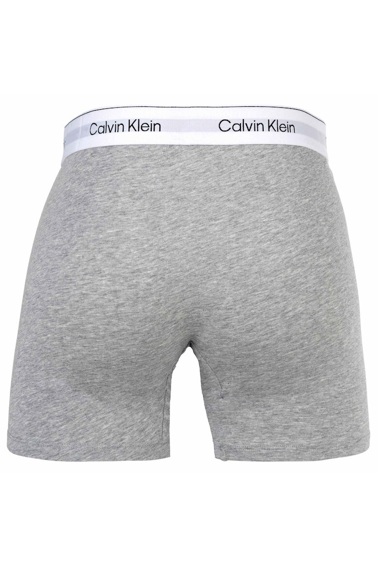 CALVIN KLEIN Боксерки с лого - 3 чифта - Бял/Черен/Сив - Pepit.bg