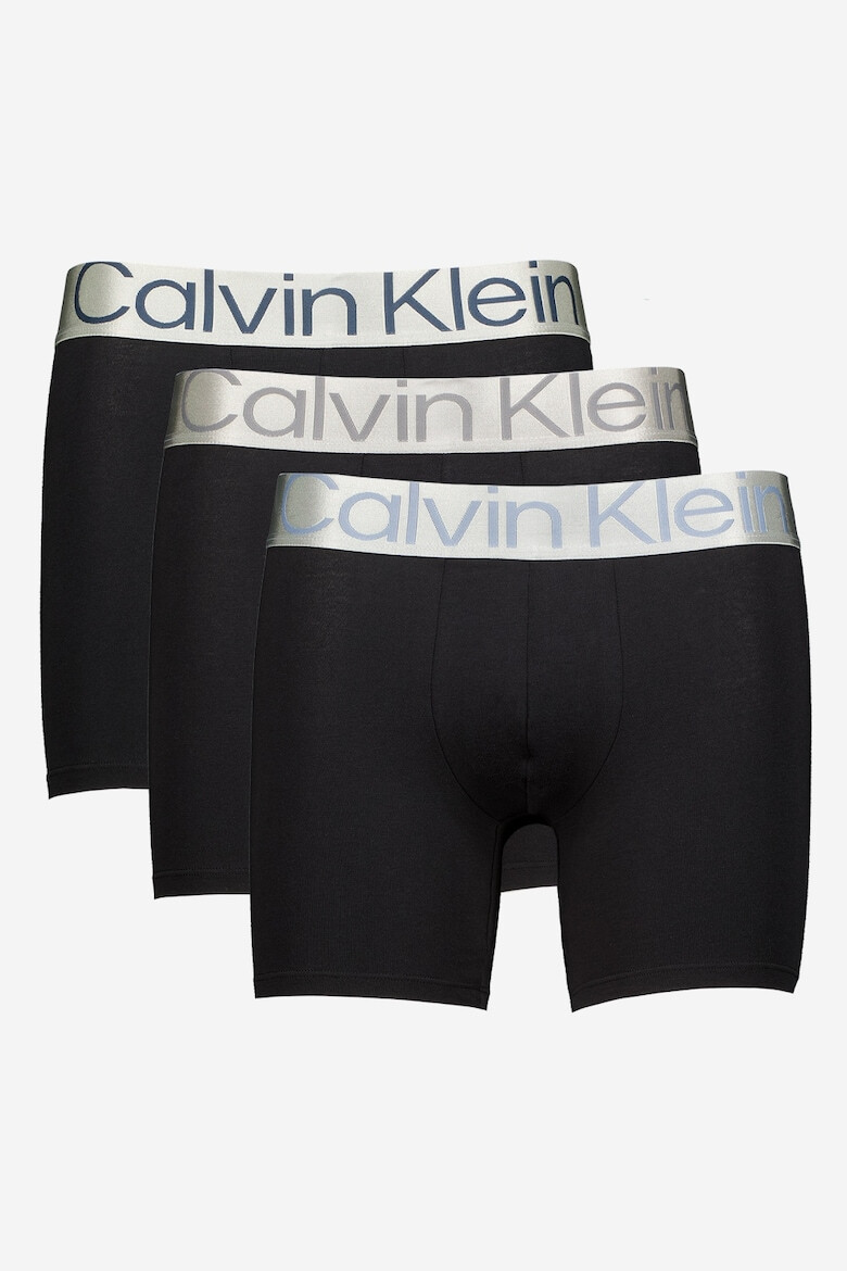 CALVIN KLEIN Боксерки с памук и лого на талията - 3 чифта - Pepit.bg