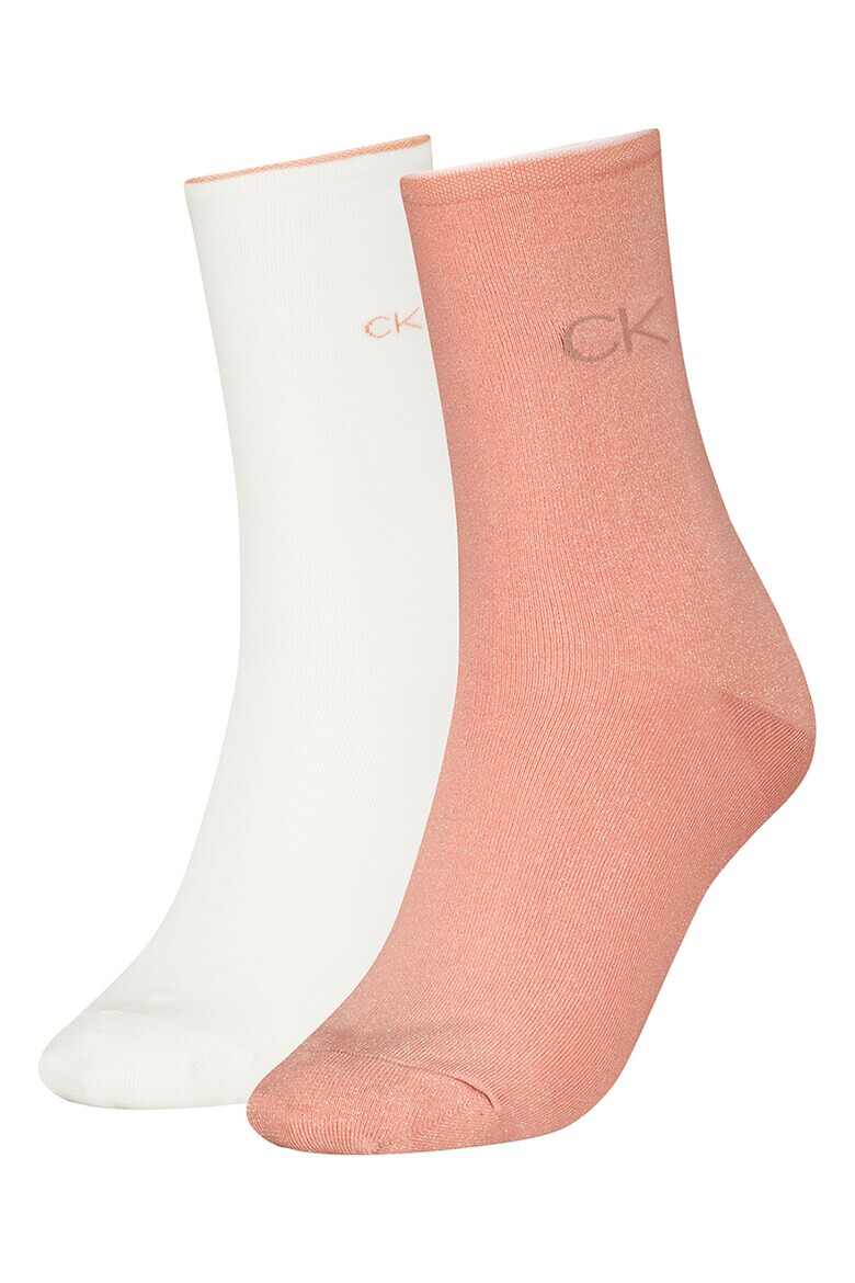 CALVIN KLEIN Чорапи с изчистен дизайн - 2 чифта - Pepit.bg