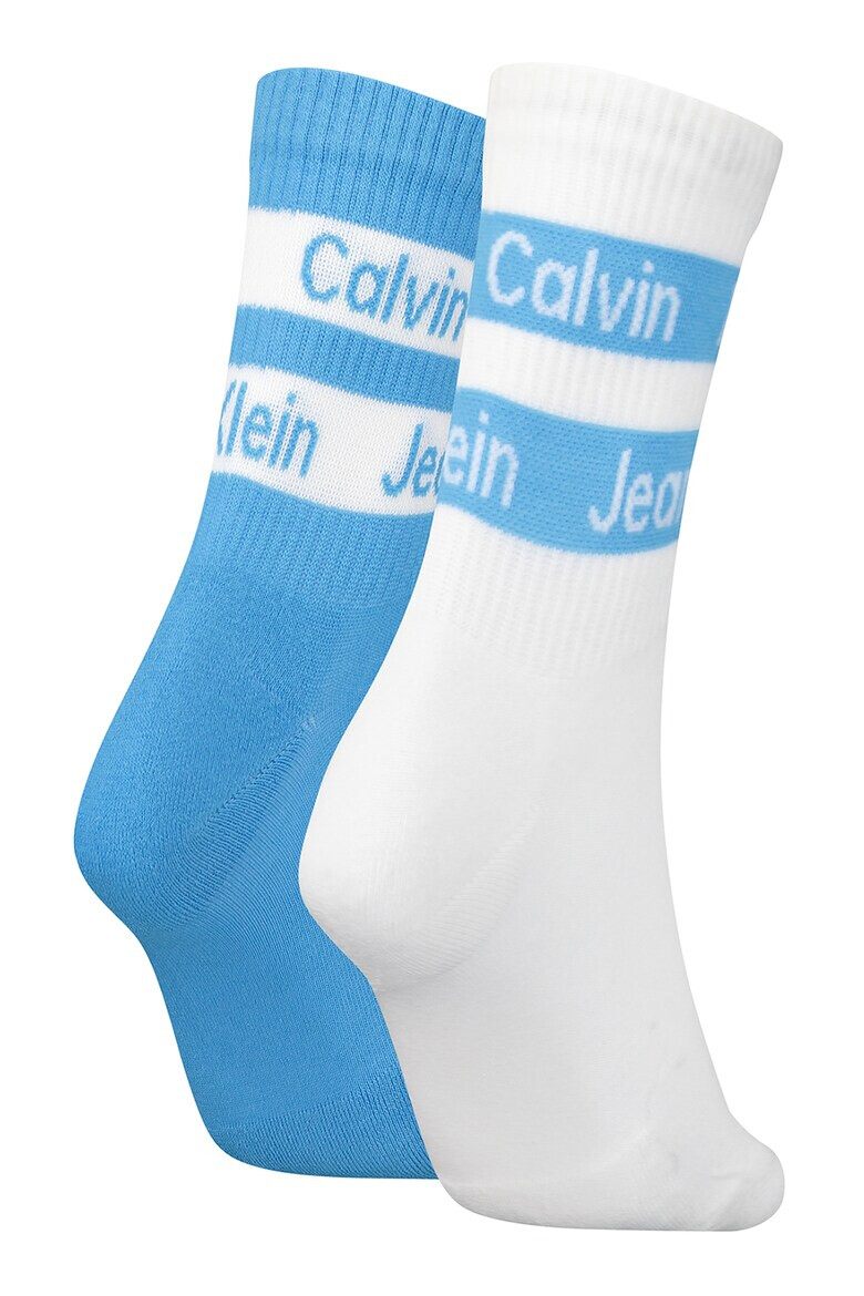 CALVIN KLEIN Десенирани чорапи с лога - 2 чифта - Pepit.bg