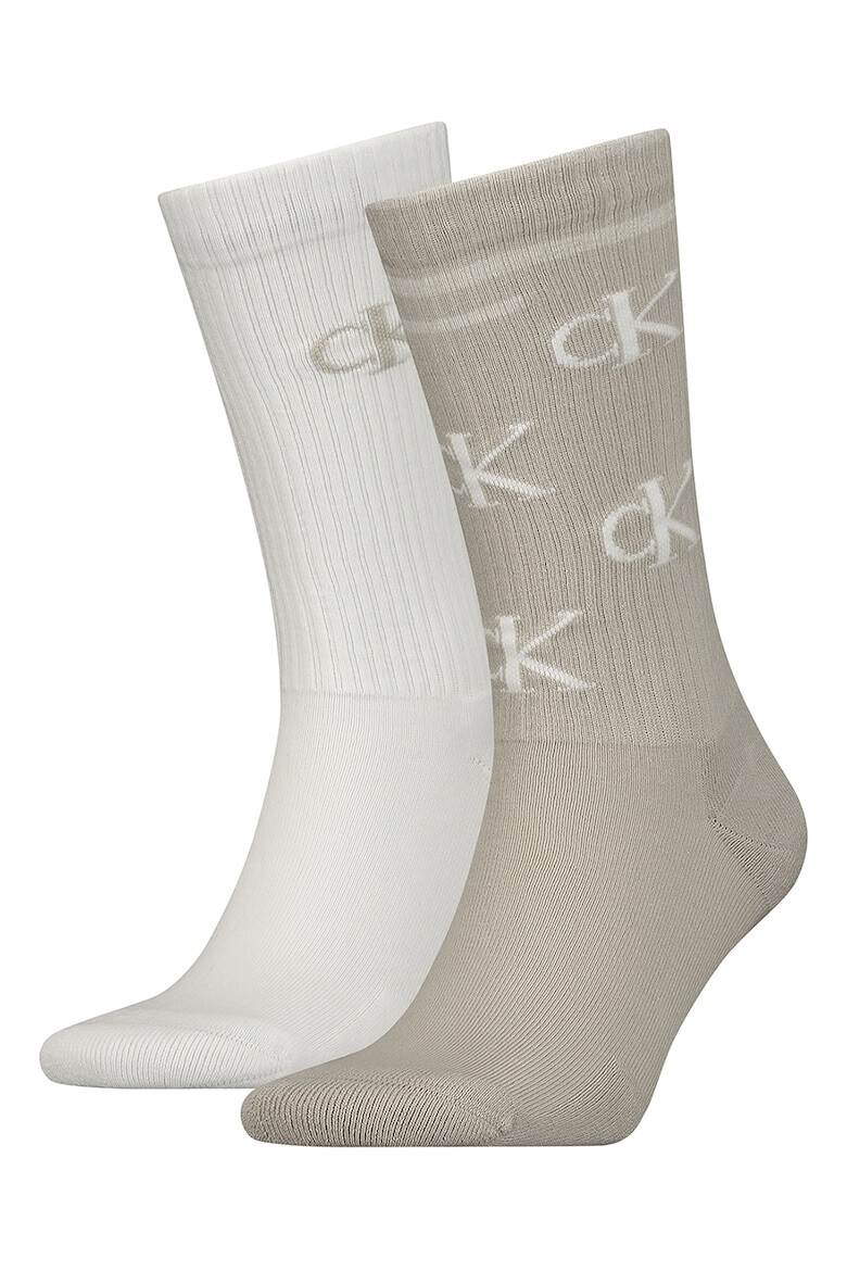 CALVIN KLEIN Дълги чорапи с лого - 2 чифта - Pepit.bg