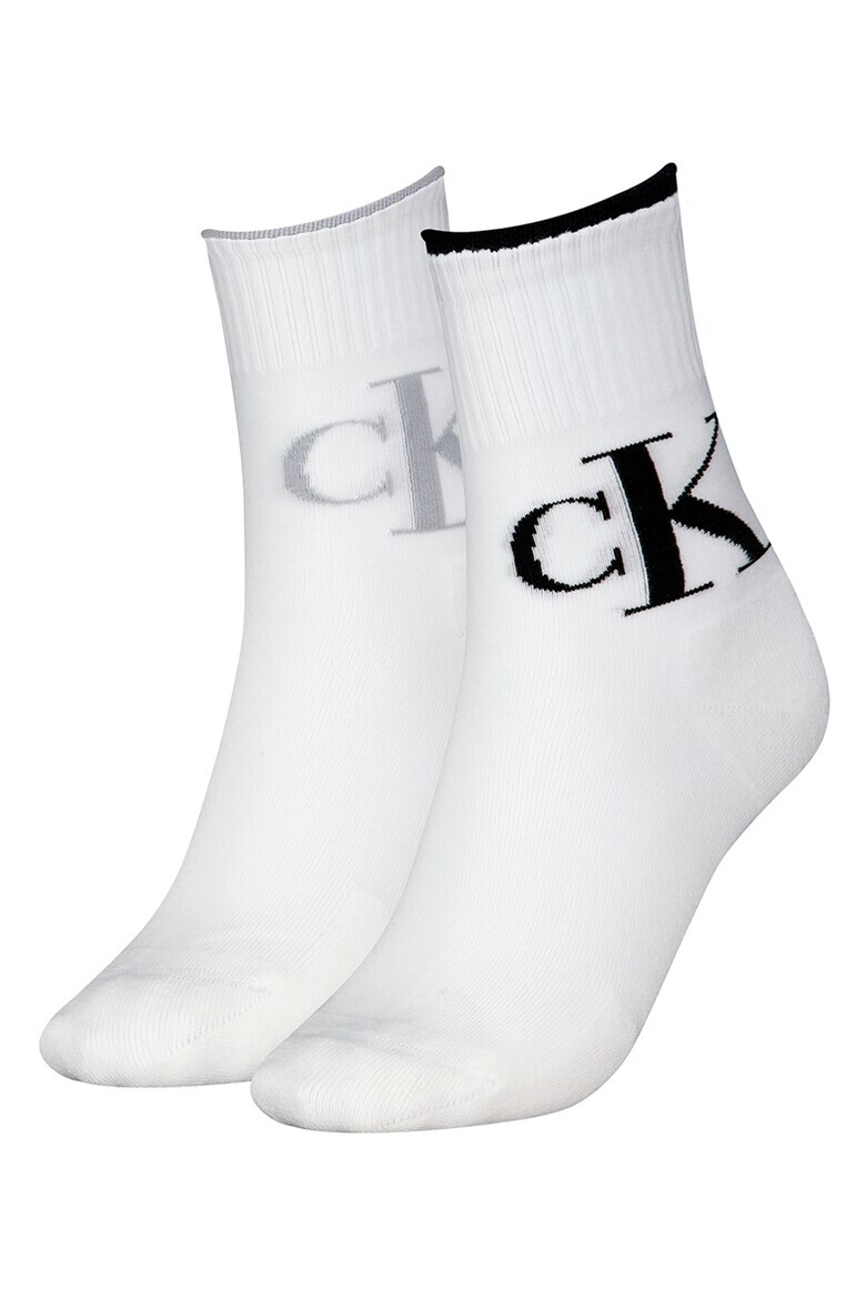 CALVIN KLEIN Дълги чорапи с лого - 2 чифта - Pepit.bg