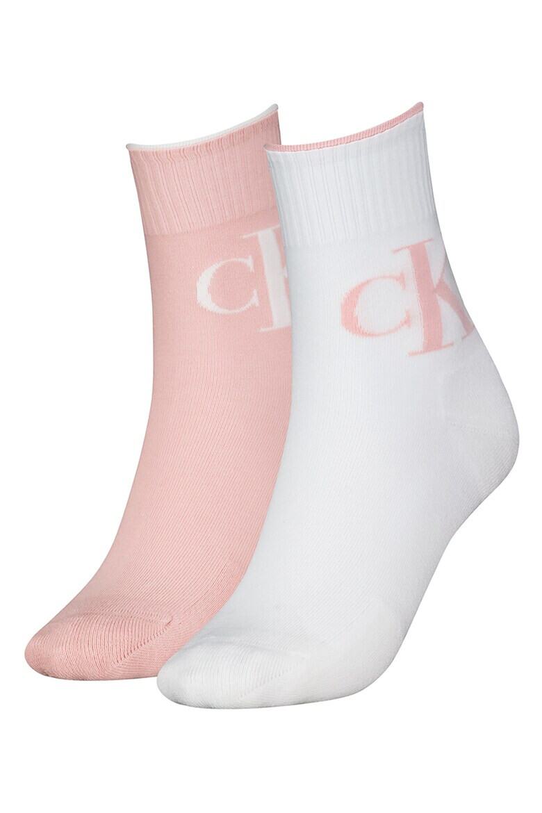 CALVIN KLEIN Дълги чорапи с лого - 2 чифта - Pepit.bg