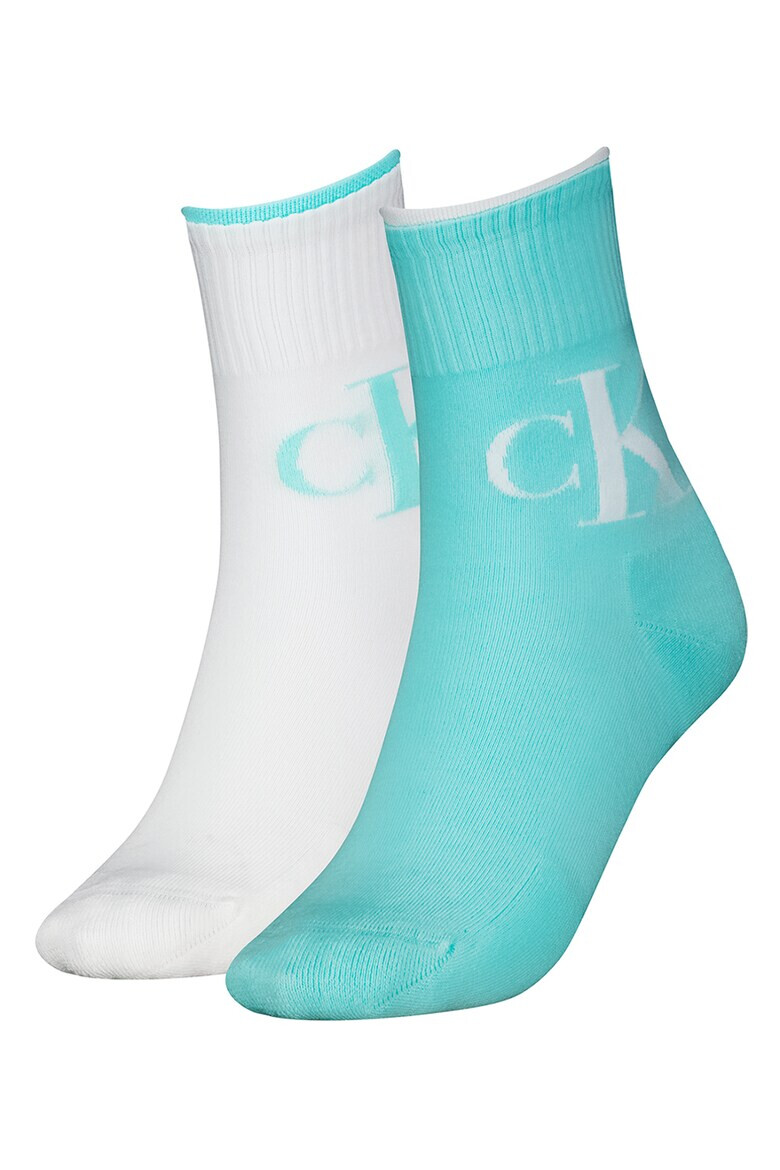 CALVIN KLEIN Дълги чорапи с лого - 2 чифта - Pepit.bg
