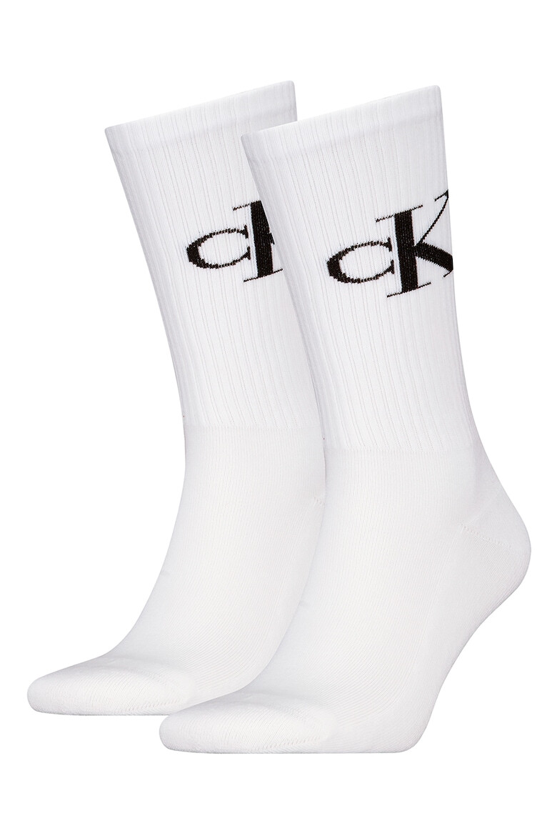 CALVIN KLEIN Дълги чорапи с лого - 2 чифта - Pepit.bg