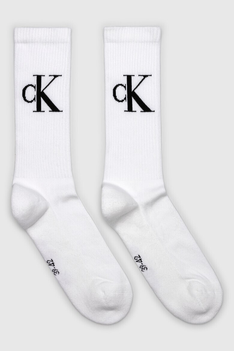 CALVIN KLEIN Дълги чорапи с лого - 2 чифта - Pepit.bg