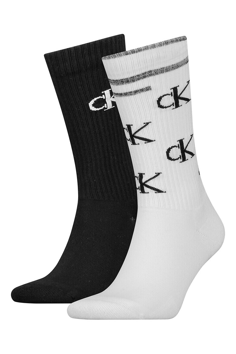 CALVIN KLEIN Дълги чорапи с лого - 2 чифта - Pepit.bg