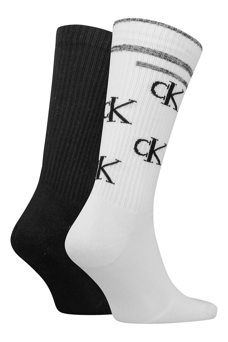 CALVIN KLEIN Дълги чорапи с лого - 2 чифта - Pepit.bg