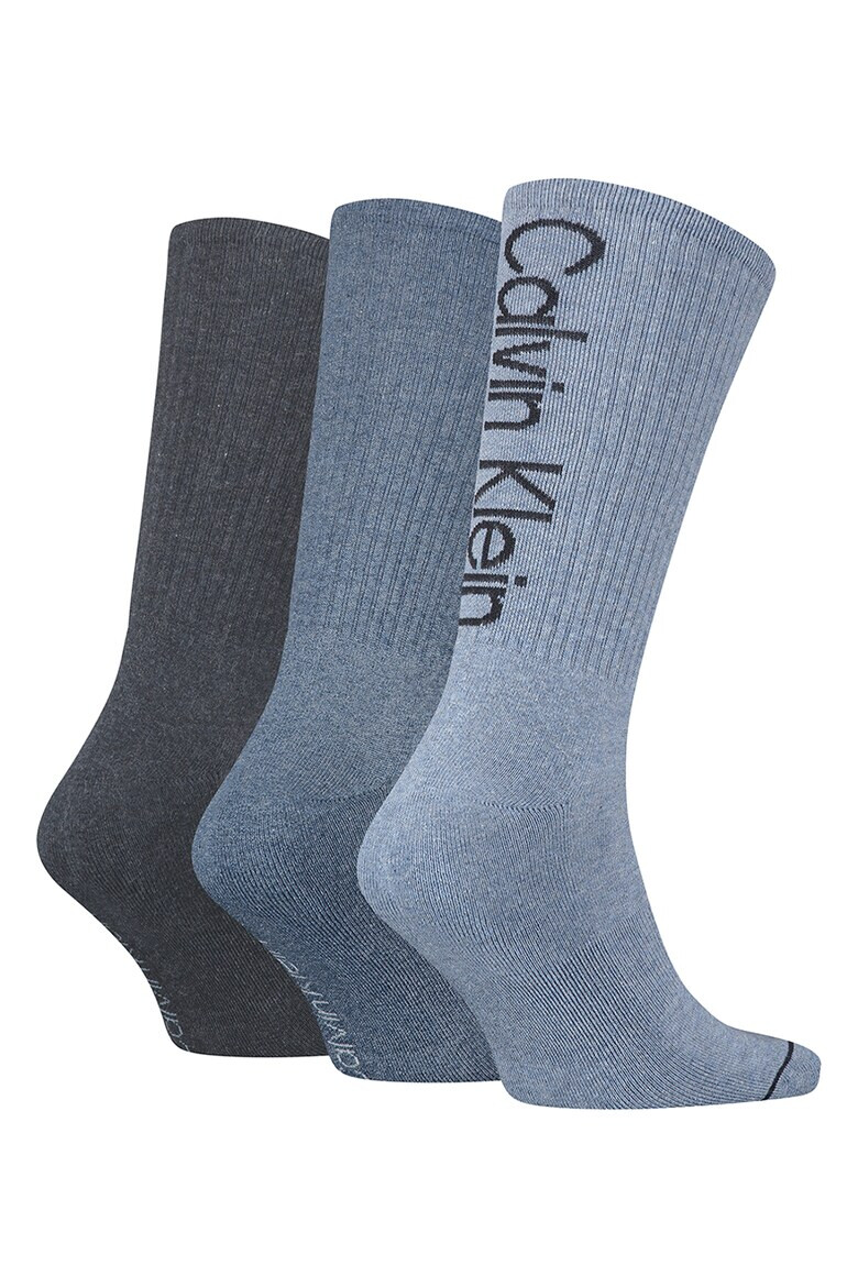 CALVIN KLEIN Дълги чорапи с лого - 3 чифта - Pepit.bg