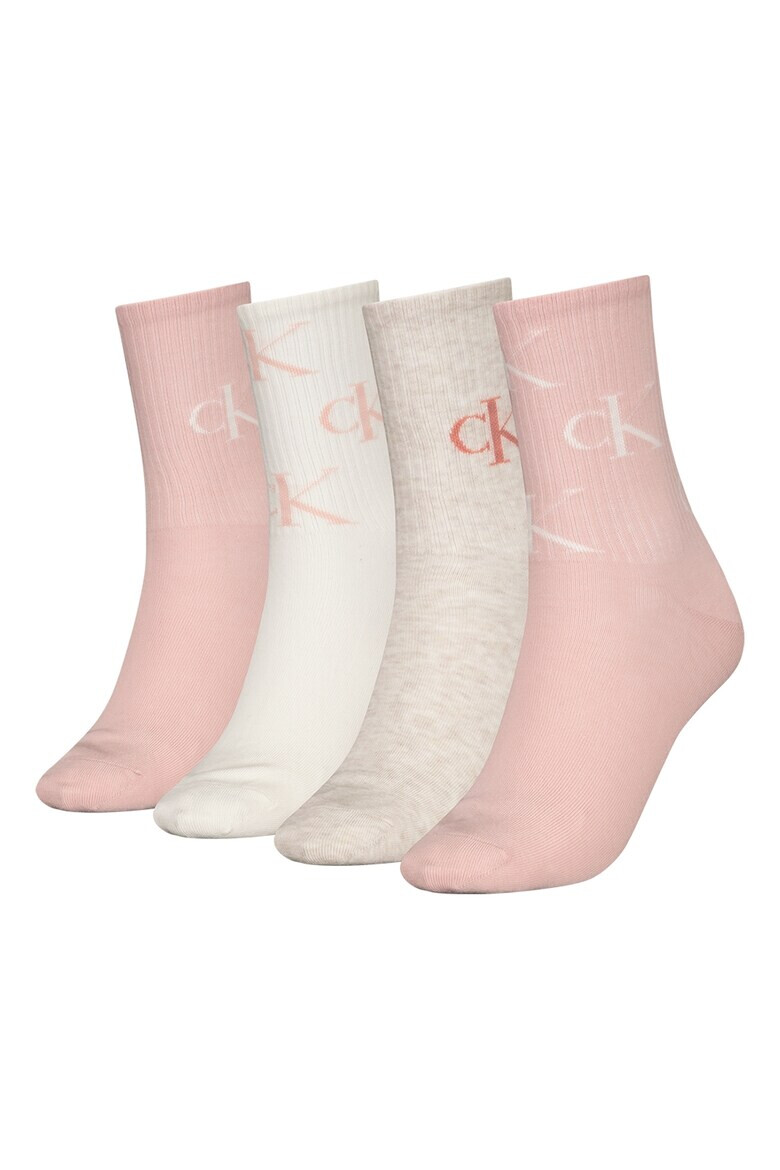 CALVIN KLEIN Дълги чорапи с лого - 4 чифта - Pepit.bg