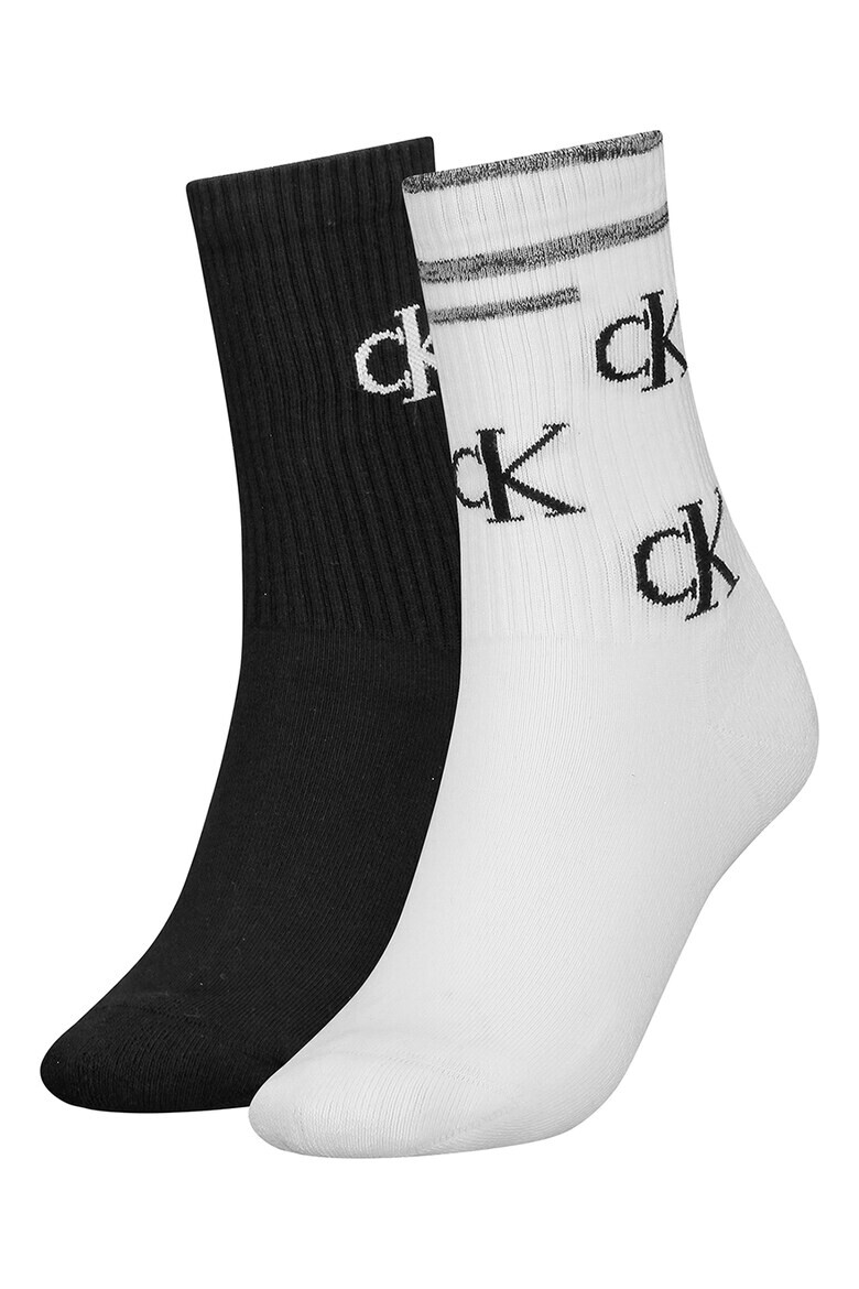 CALVIN KLEIN Дълги чорапи с монограми - Pepit.bg