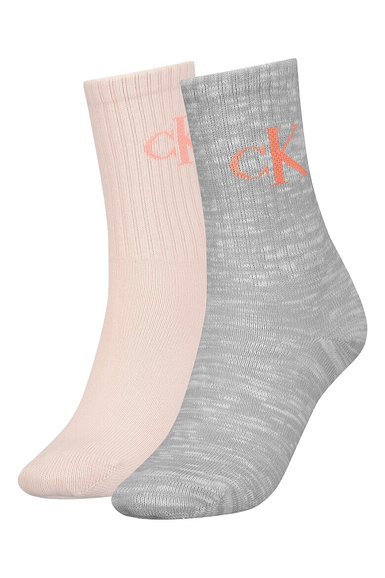 CALVIN KLEIN Дълги чорапи с памук - 2 чифта - Pepit.bg