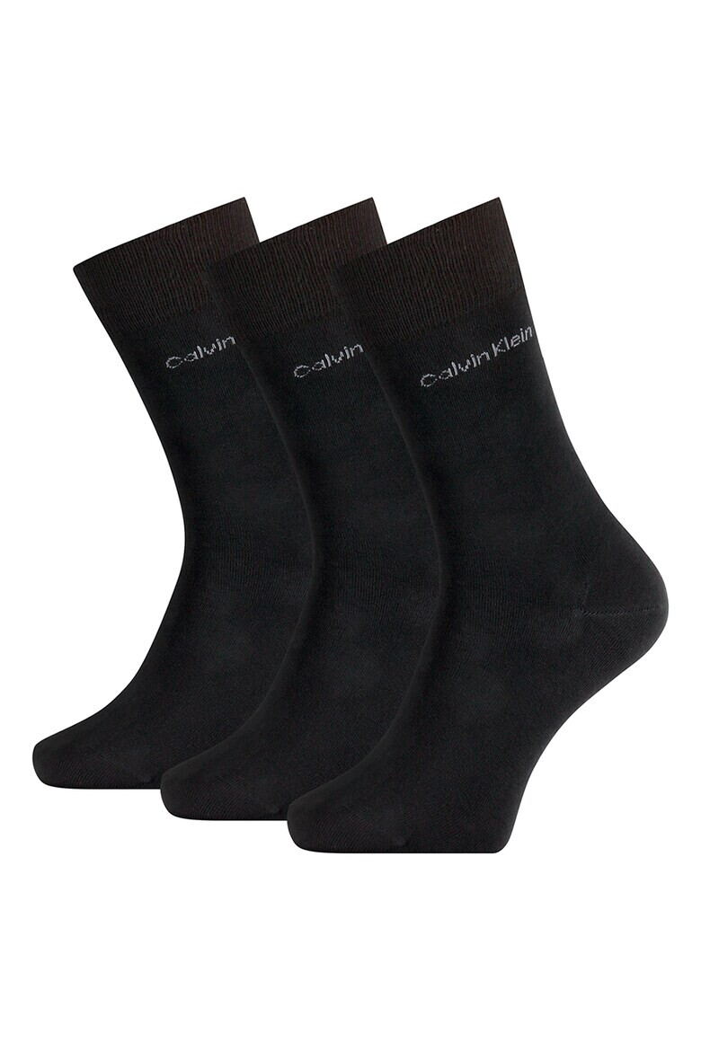 CALVIN KLEIN Дълги чорапи с памук - 3 чифта - Pepit.bg