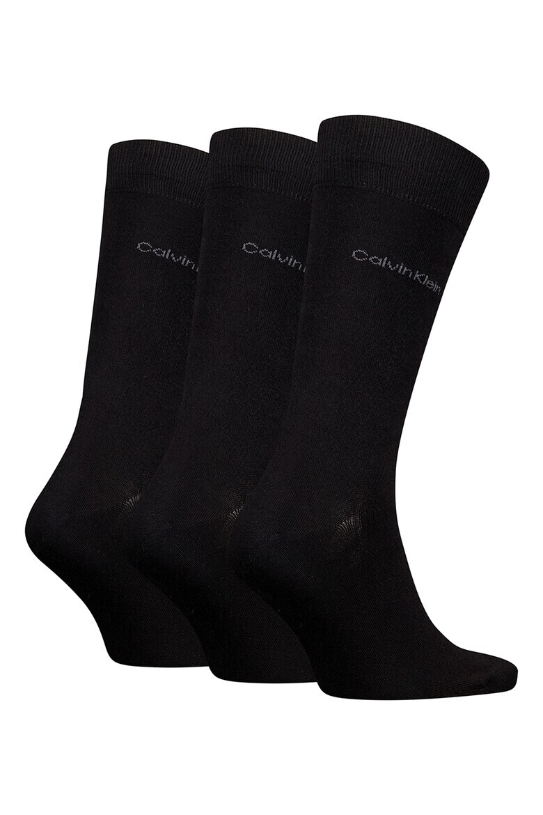 CALVIN KLEIN Дълги чорапи с памук - 3 чифта - Pepit.bg