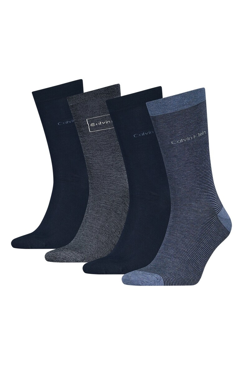 CALVIN KLEIN Дълги чорапи с памук - 4 чифта - Pepit.bg