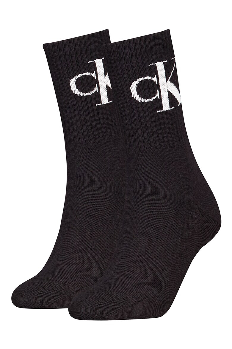 CALVIN KLEIN Дълги рипсени чорапи - 2 чифта - Pepit.bg