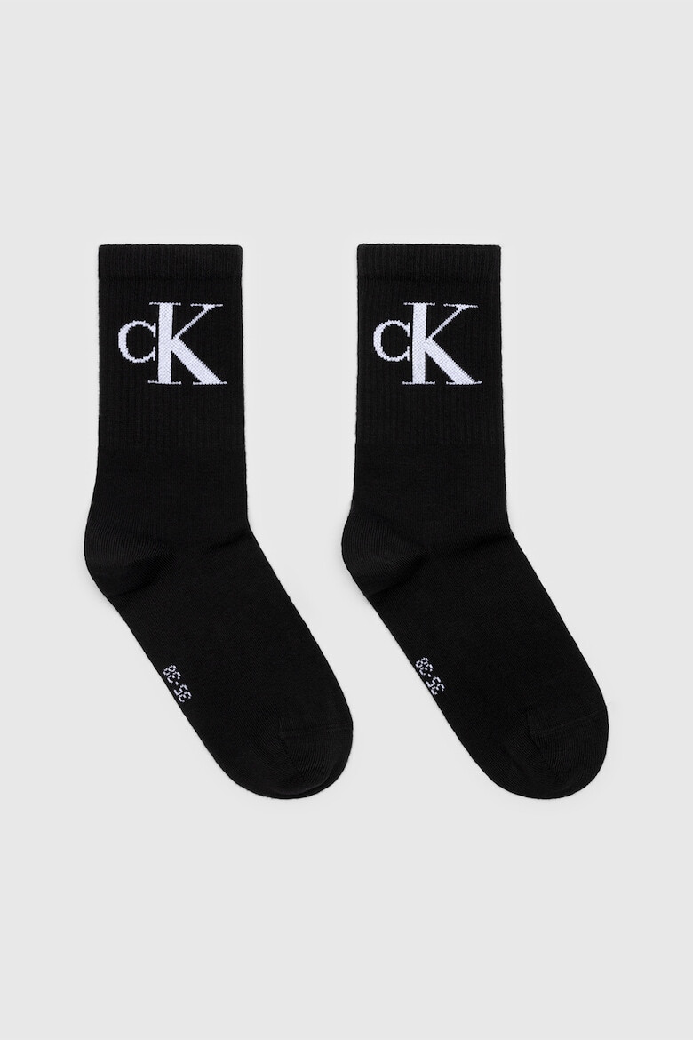 CALVIN KLEIN Дълги рипсени чорапи - 2 чифта - Pepit.bg