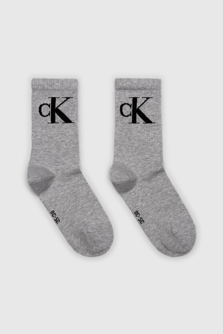 CALVIN KLEIN Дълги рипсени чорапи - 2 чифта - Pepit.bg