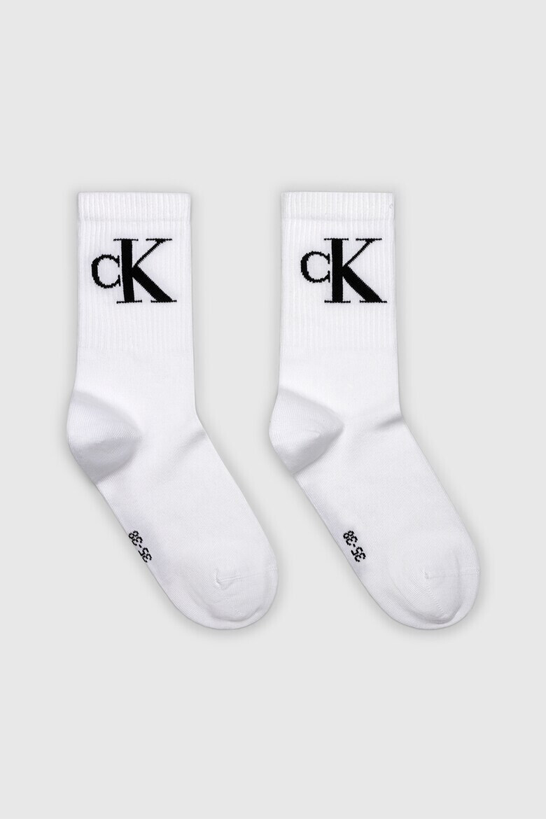 CALVIN KLEIN Дълги рипсени чорапи - 2 чифта - Pepit.bg